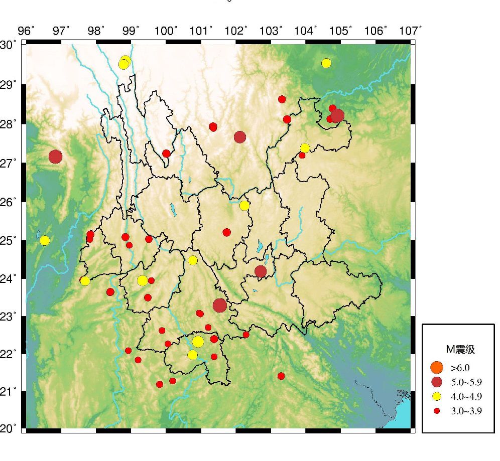 年終盤點丨2018年雲南及周邊地區地震活動概況