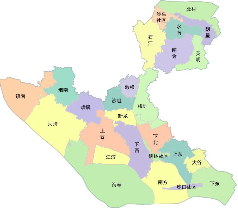 沙口社区位于九江镇的东南片,与西江相邻,面积46万平方米, 总人口2381