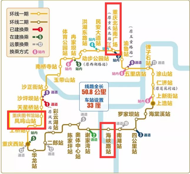 重庆人在注意重庆轨道环线明日通车最全换乘攻略赶紧看