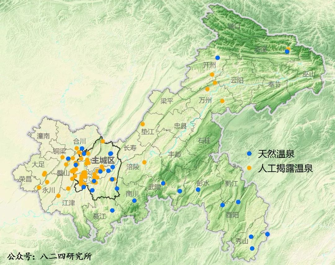 重庆温泉分布图图片