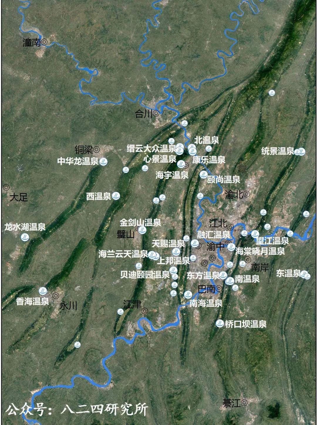重庆温泉分布图图片