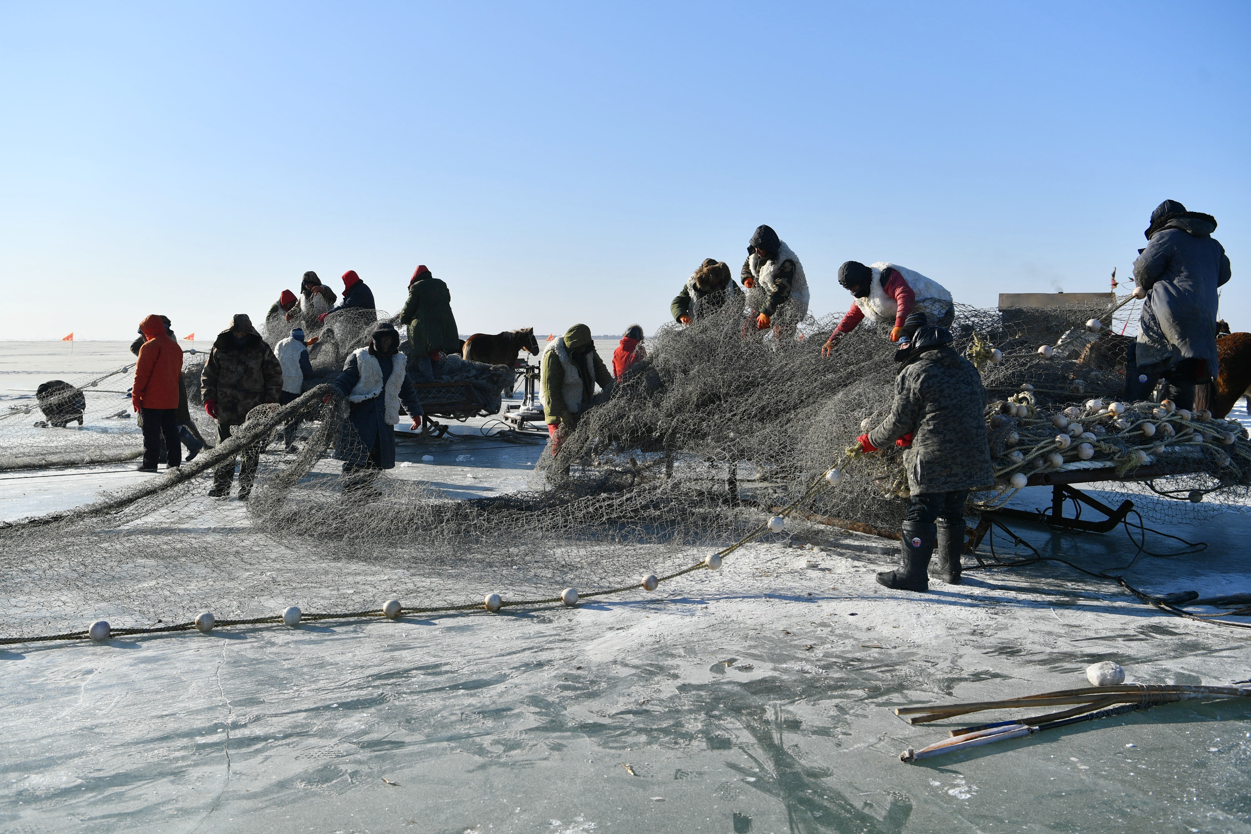 漁獵查干湖冰雪吉林行查干湖冬捕大揭秘您不知道的捕魚細節