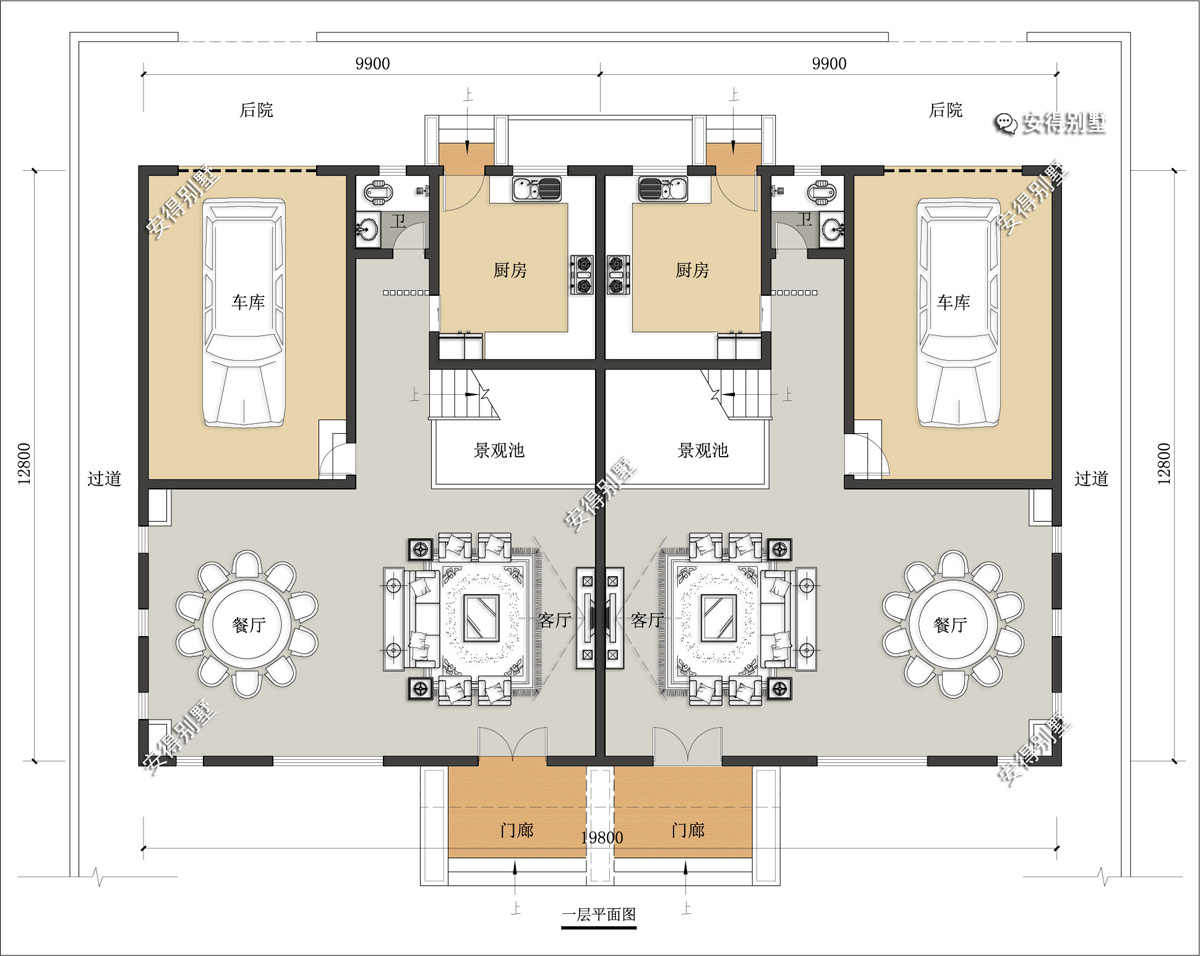 农村自建4层新中式双拼别墅这霸气十足的建筑造型谁不羡慕