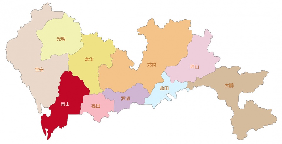 深圳市各个区域图图片