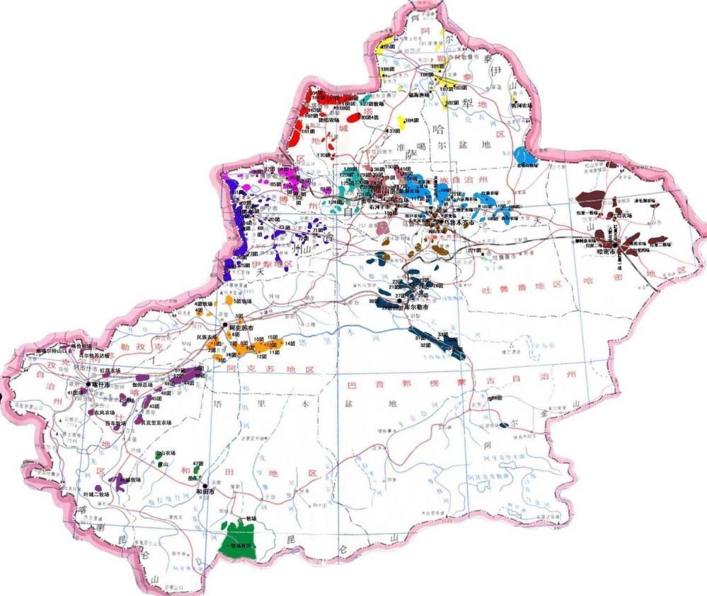 新疆团场分布地图图片