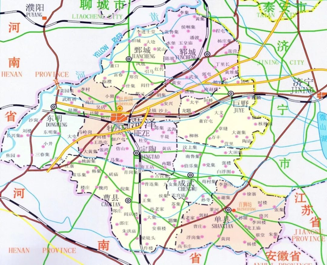 菏泽城区地图图片