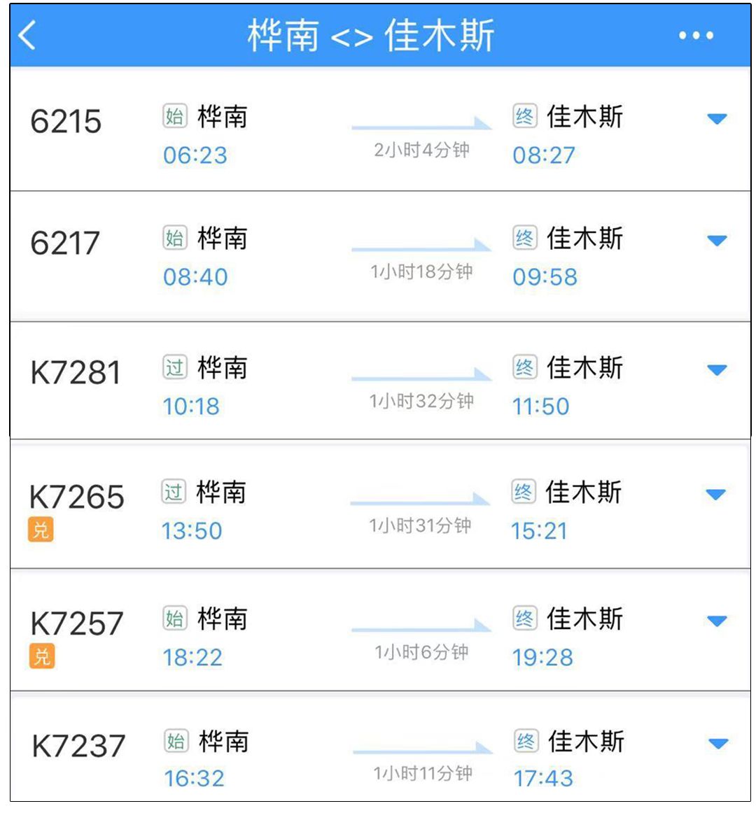 桦南乘火车出行的旅客朋友们,福利来啦!内附桦南站最新旅客列车时刻表