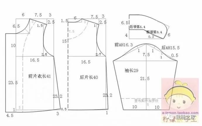 7款冬季兒童外套裁剪圖