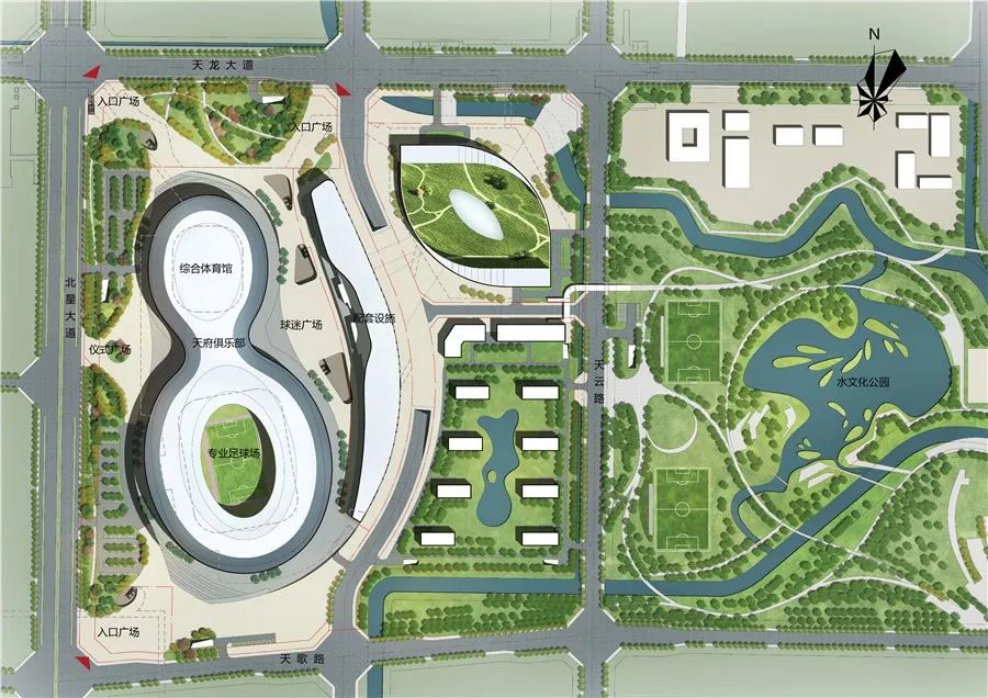 凤凰山体育中心规划图片