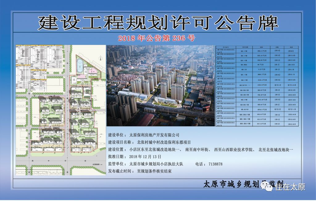 保利東郡項目建設工程規劃許可公告牌