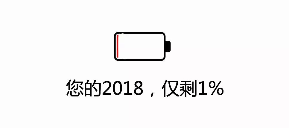 而2018年電量即將不足1% ~早起,減肥,斷wifi,電量不足!