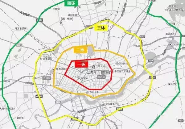 沈阳市三环路线图图片