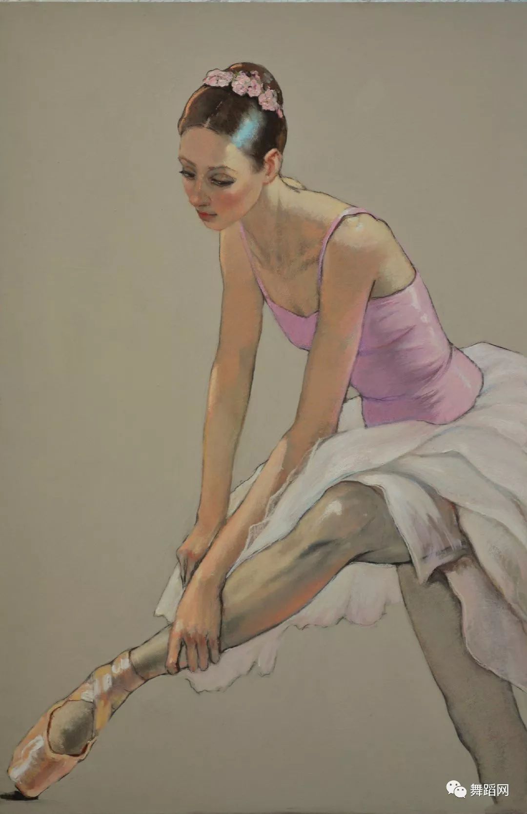 乌克兰画家katyagridenva绘画作品干干净净跳舞的姑娘真美