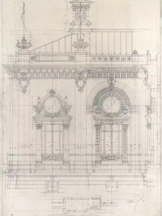 性感的平面 画法几何的迷人 作图工具那时的建筑图纸那时的工作室