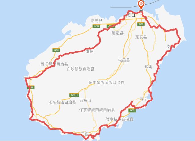 57海南环岛骑行路线攻略