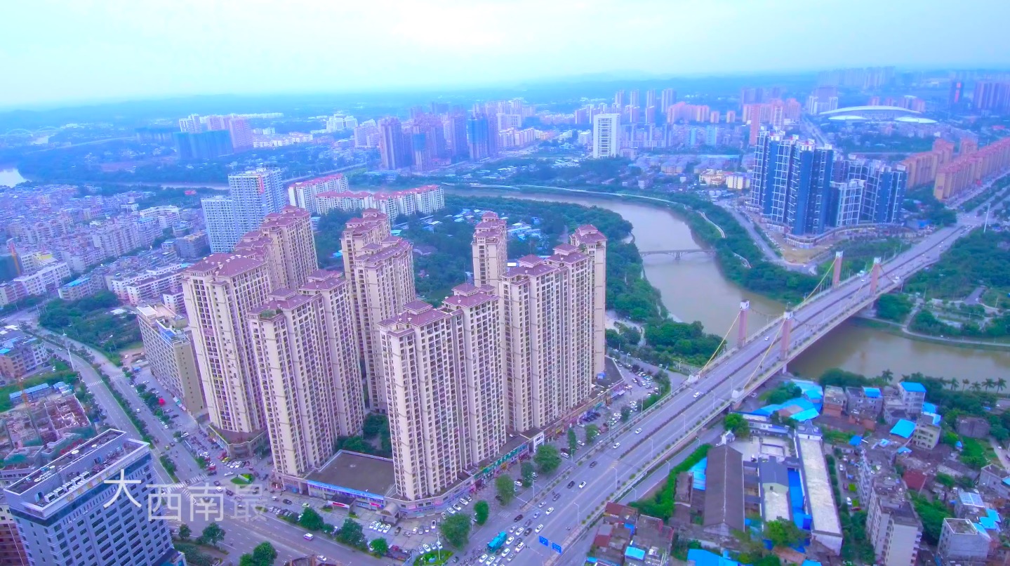 钦州港新城区鸟瞰图图片