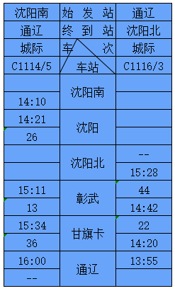 【收藏】明日起通辽火车站实行新列车运行图 附最新时刻表