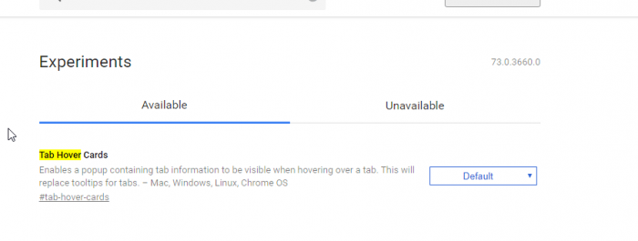 谷歌在Chrome 73中测试标签悬停卡