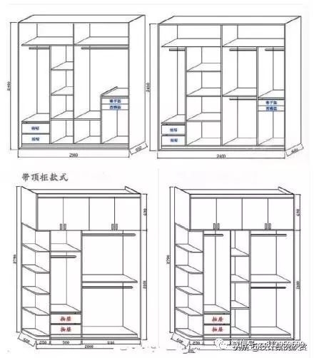 常用衣柜内部结构设计图