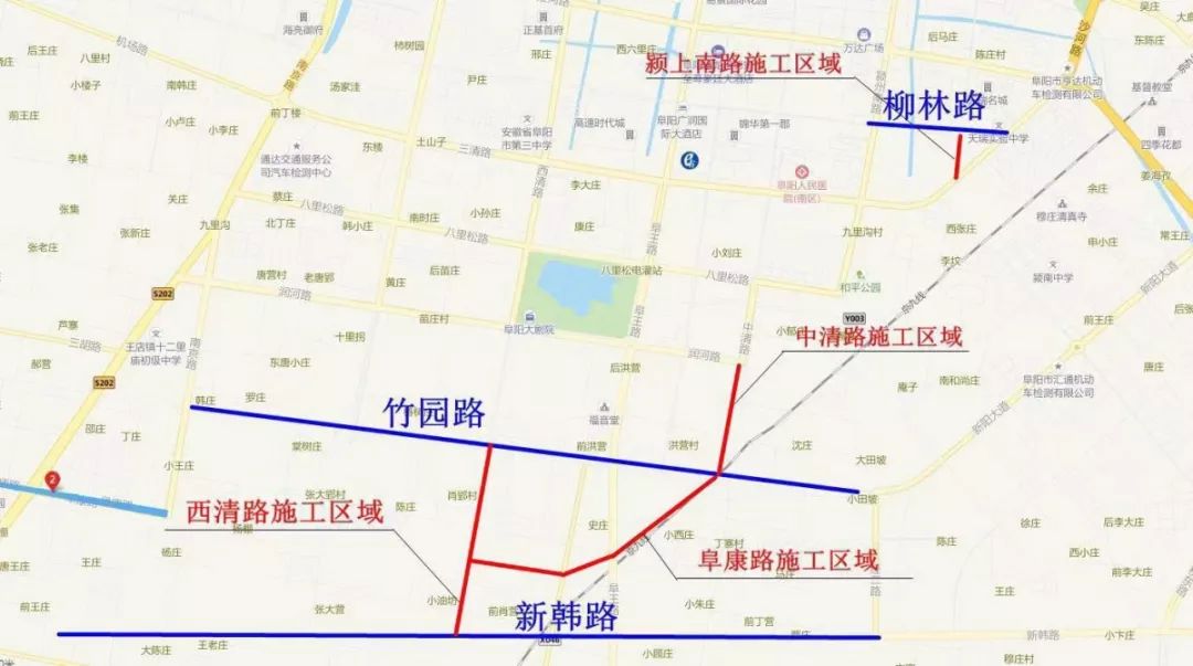 阜陽城南新區將再通4條路已經招標施工