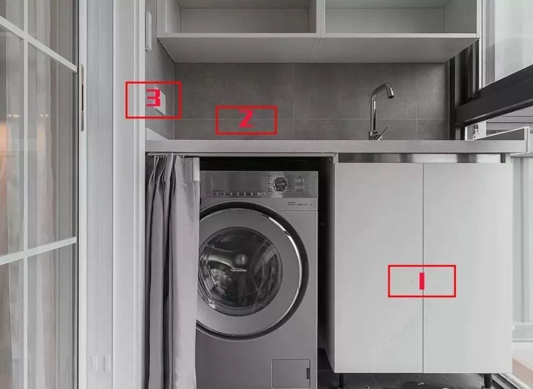洗衣机柜插座位置图片