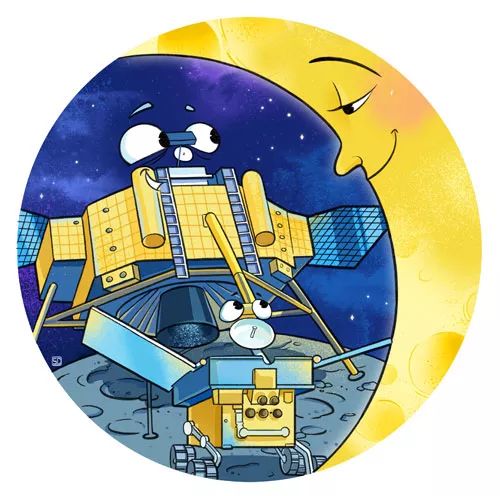 嫦娥4号简笔画探测器图片