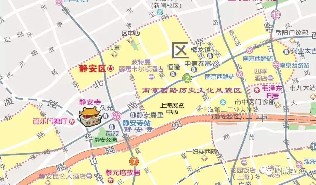 上海静安寺街道范围图片