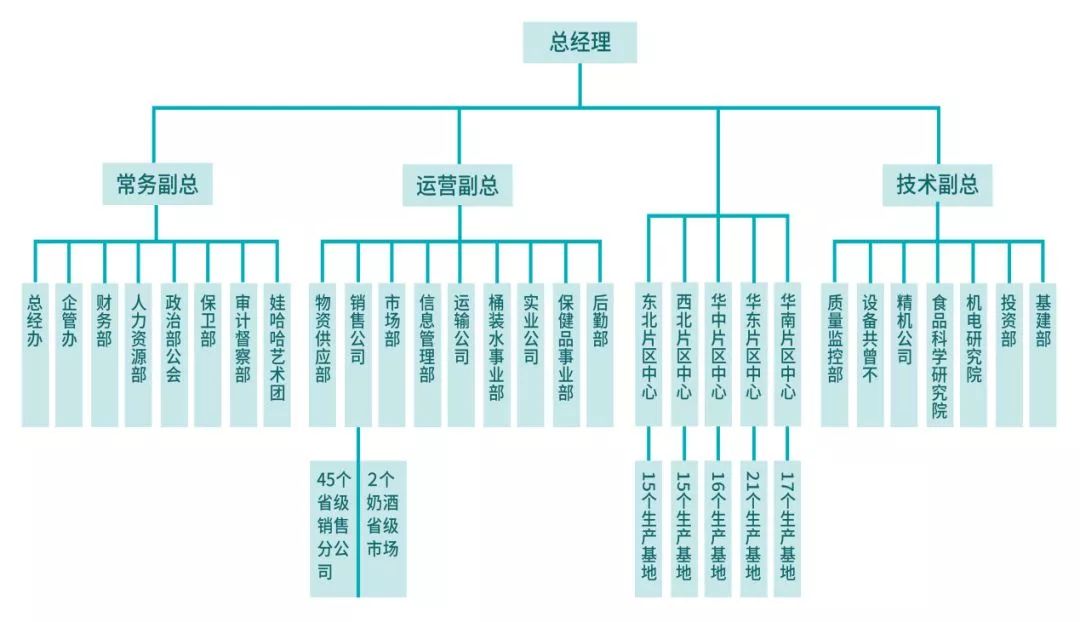 娃哈哈集團的組織架構圖這是一條