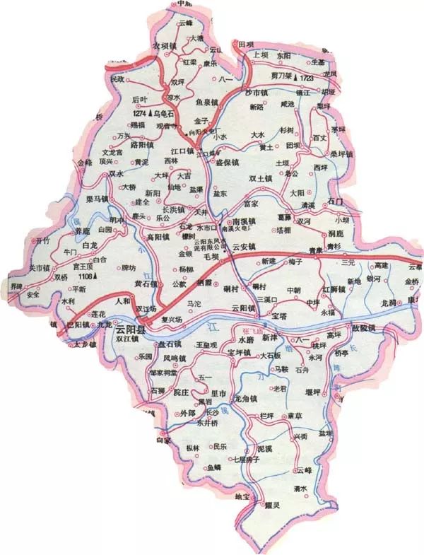 云阳县地图全图可放大图片