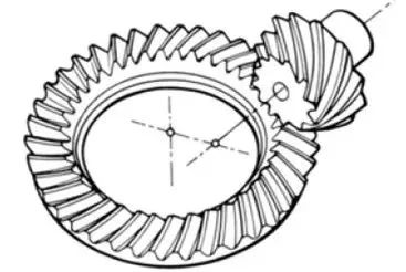 大小齿轮经过偏心加工,与弧齿齿轮相似,啮合原理非常复杂.