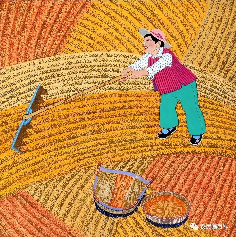 质朴的农民画简单图片