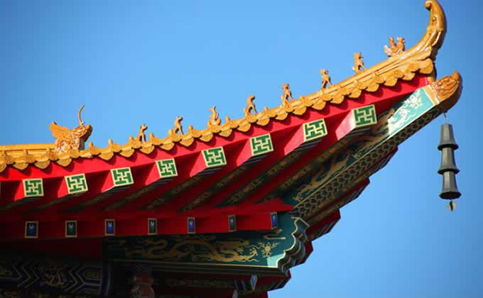 中国古建筑元素之飞檐 万堂砖雕
