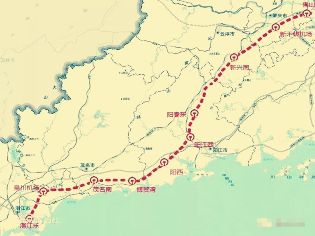 广东即将开建的一条高铁线投资预估840亿粤西将跨入高铁时代