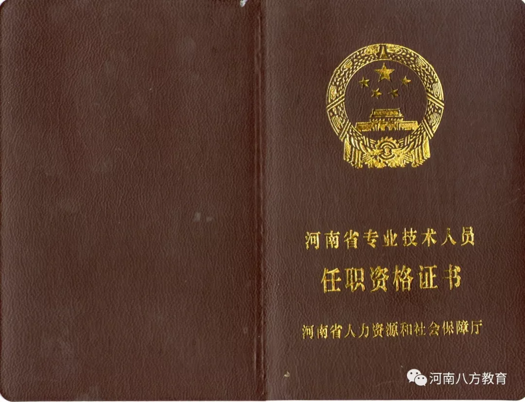 河南省地級市人民政府頒發:工程系列:中級工程師職稱代評審