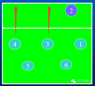 排球防守阵型图图片