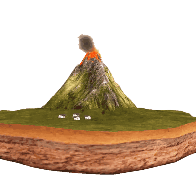 火山喷发动画gif图片