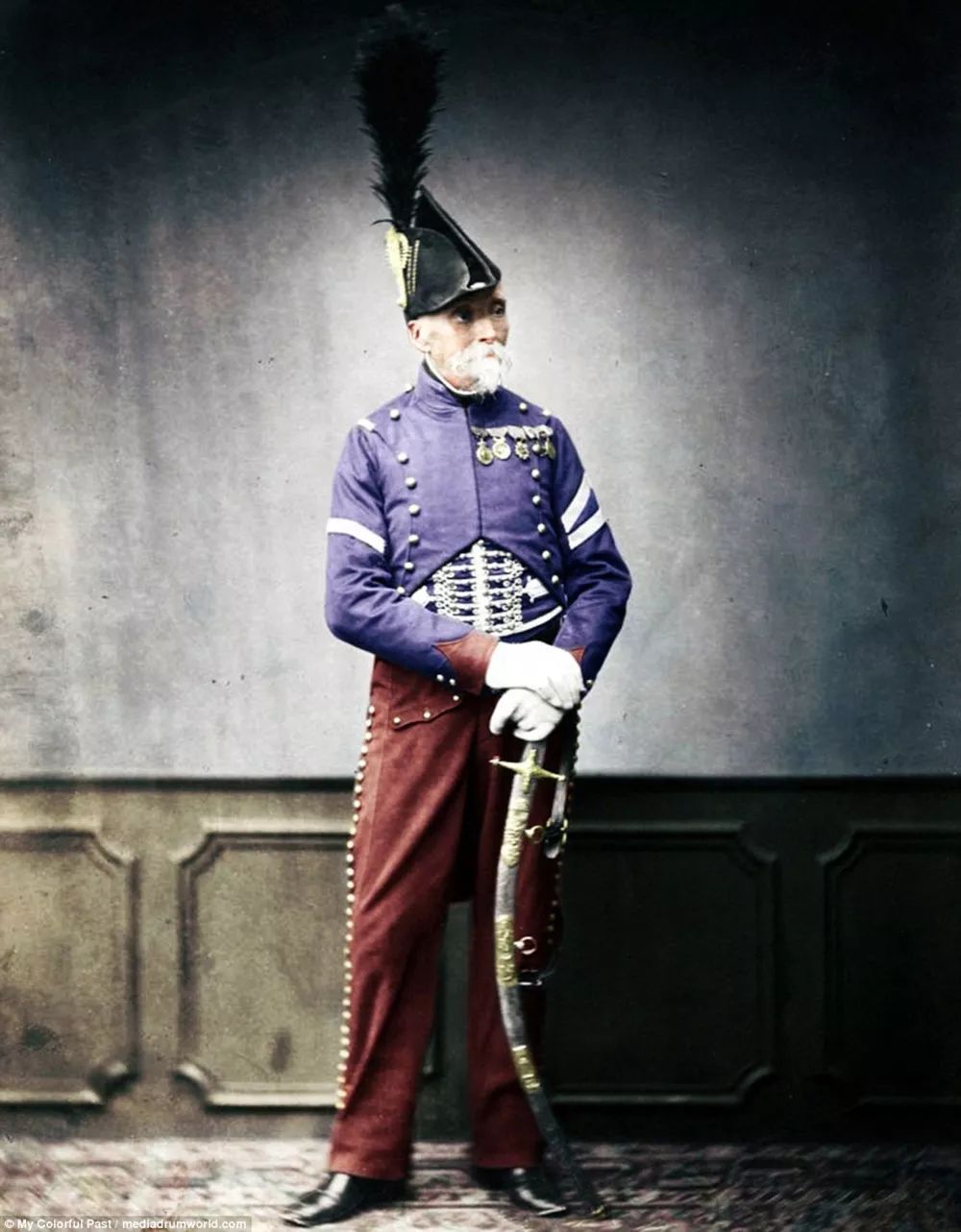 年逾古稀的拿破仑战争老兵在镜头前依然风华正茂超清图集