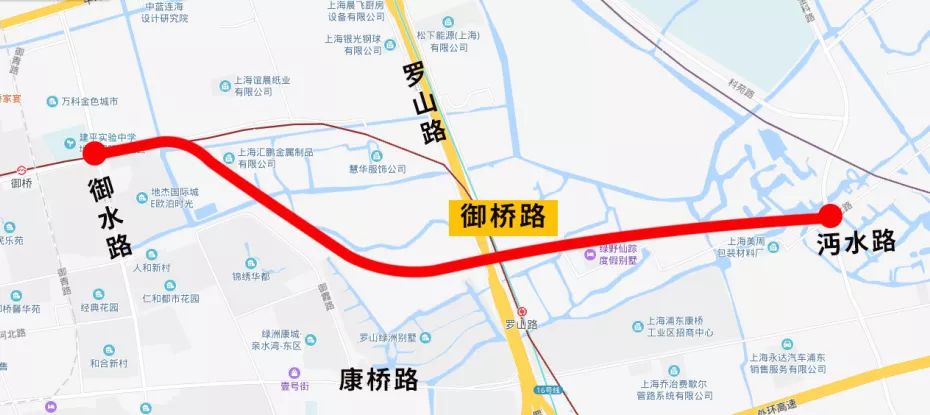 西起御水路,东至金科南路,规划范围御桥路(御水路-金科南路)是一条