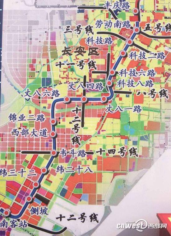 西安地铁7号线高清图图片