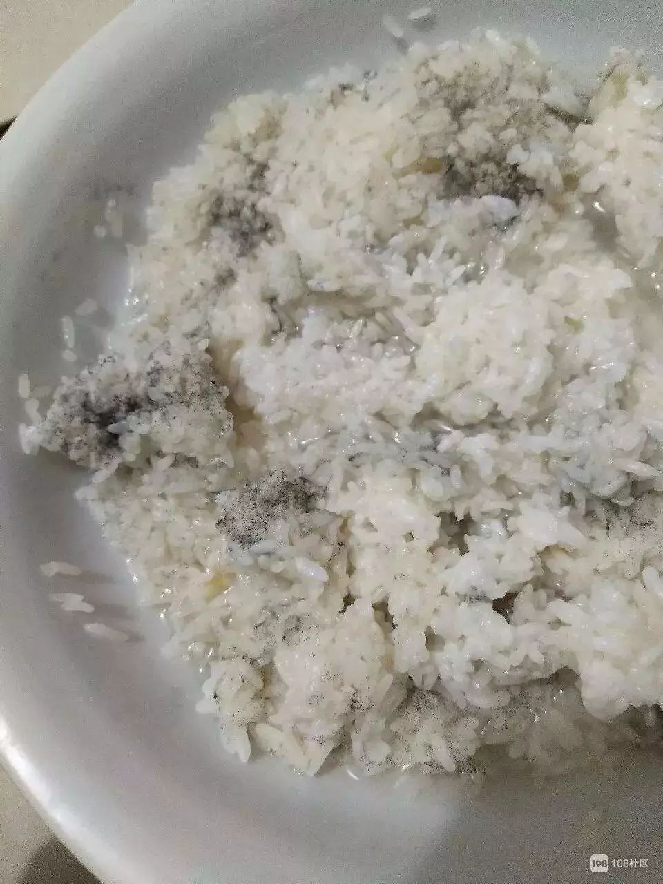 发霉大米煮熟后的样子图片