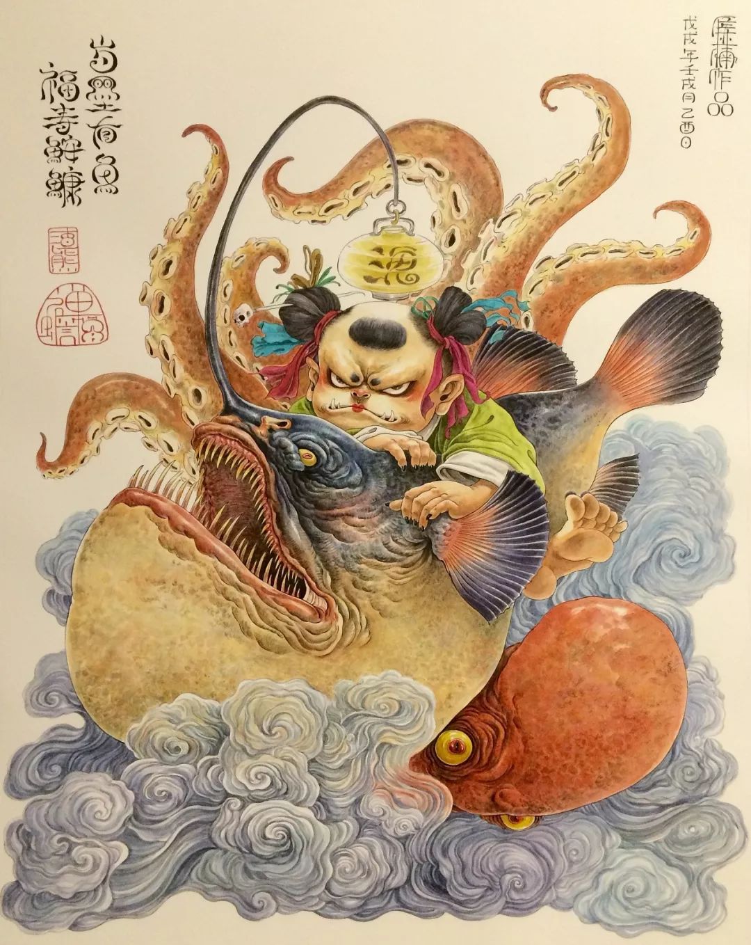 牛x的手繪插畫作品欣賞_小雞