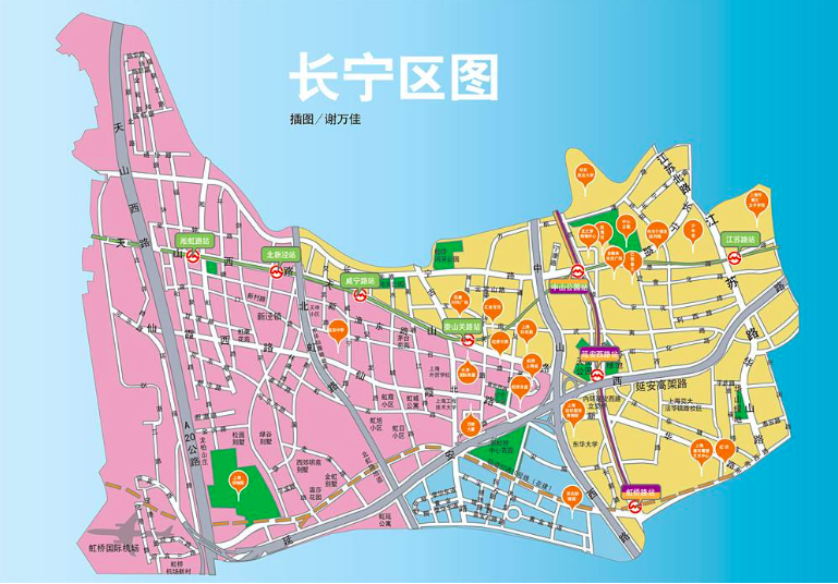 上海长宁区地理位置图片