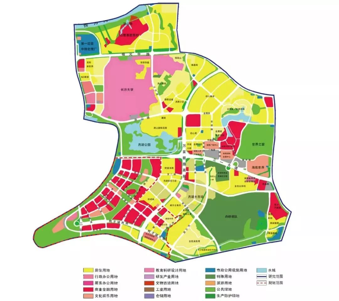 长沙城区规划地图图片