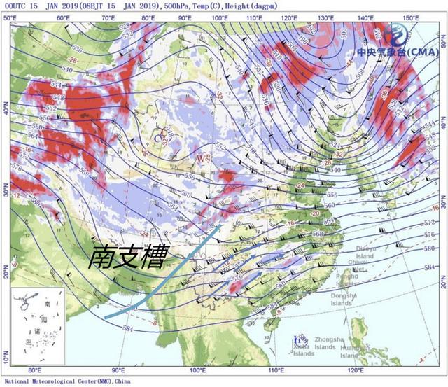 冷空气南下示意图图片