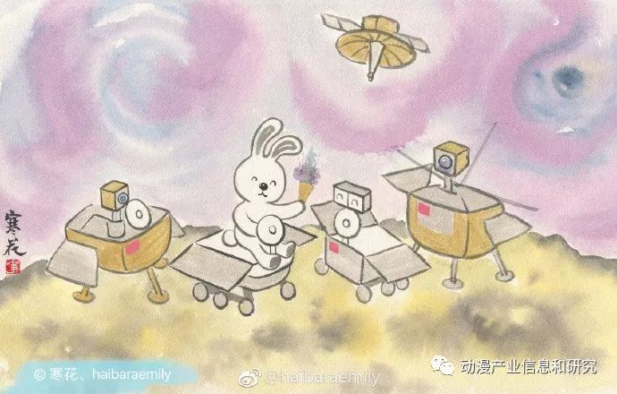 太空玉兔2号简笔画图片