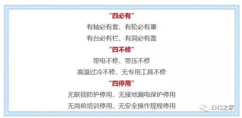 灵丘人必看机械伤害预防铁律四必有四不修四停用