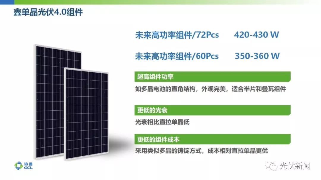 保利協鑫鑄錠單晶(鑫單晶g系列)光伏4.