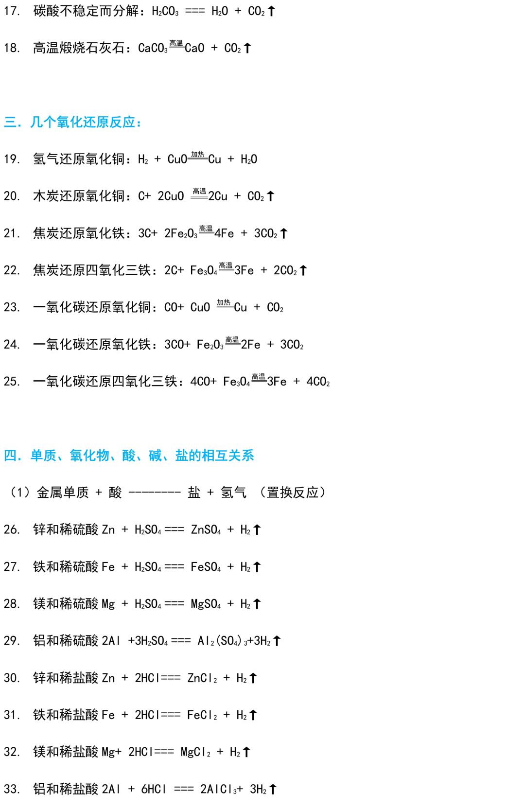 初中必背的77个化学方程式都在这里了,赶紧收藏!