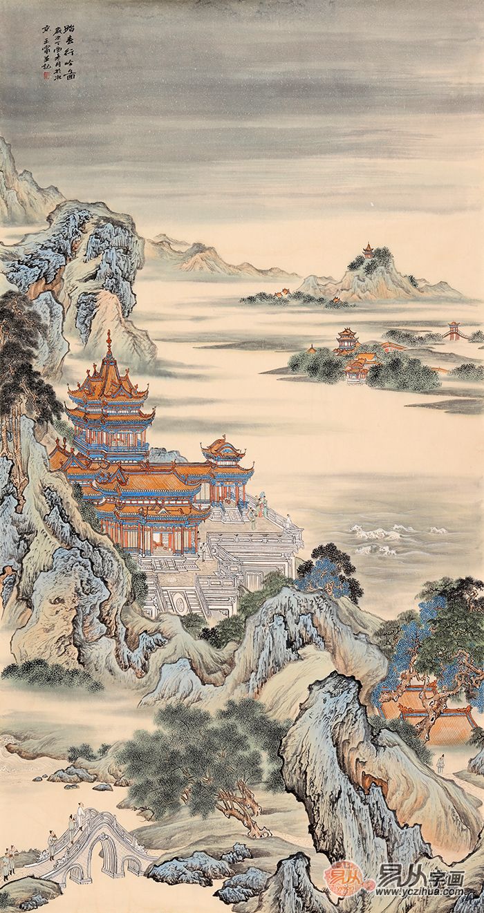 技艺精湛绘山河—画家王宁界画山水画作品欣赏