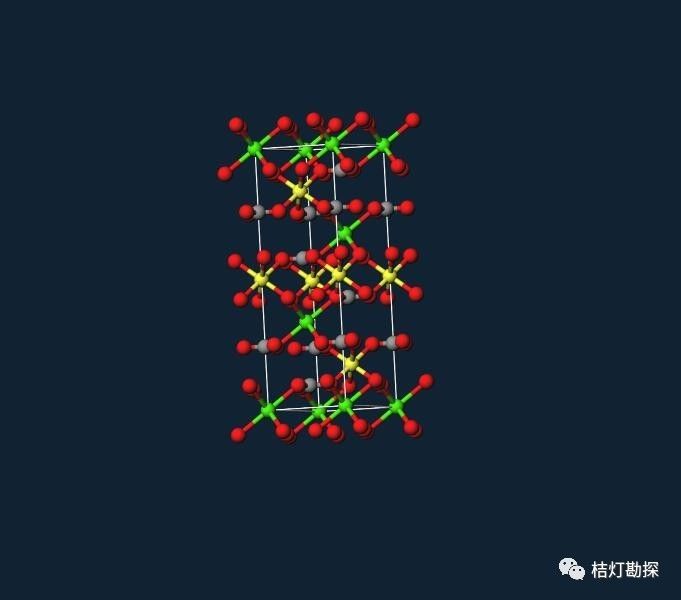 晶体结构图晶体模型图26 菱铁矿矿物标本晶体结构图晶体模型图27 绿柱